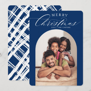 FAMILLE CARTE PHOTO joyeux noël arche cadre marine