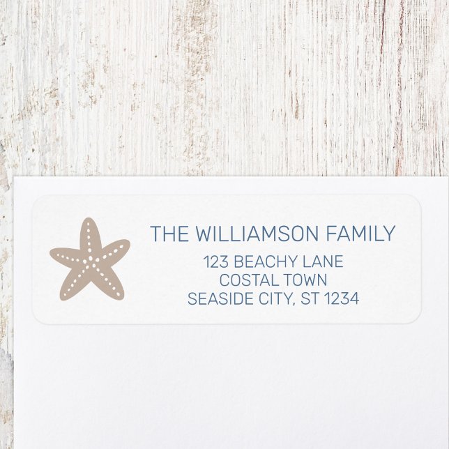 Famille côtière Starfish Adresse de retour minimal (Créateur téléchargé)
