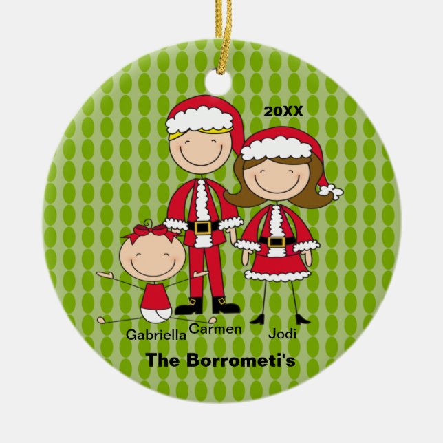 Famille de 3 ornement de Noël (Devant)