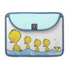 Famille de canard de natation