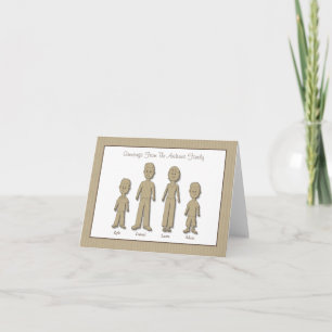 Famille de carton personnalisée de 4