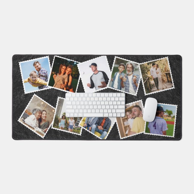 Famille de collage photo 10 personnalisée et texte (Clavier et souris)