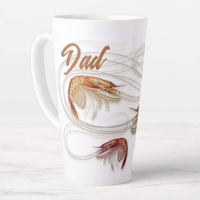 Famille de crevettes Grand latte Mug (Angle gauche)