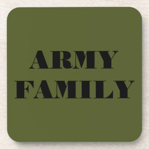 Famille de l'armée de dessous de verre