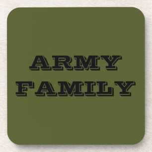 Famille de l'armée de dessous de verre