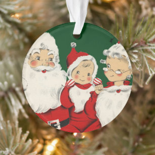 Famille de Père Noël Rétro Milieu de Siècle – Kits