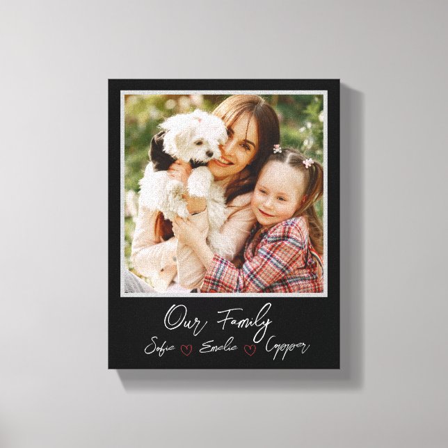 Famille de photos personnalisée Toile (Recto)