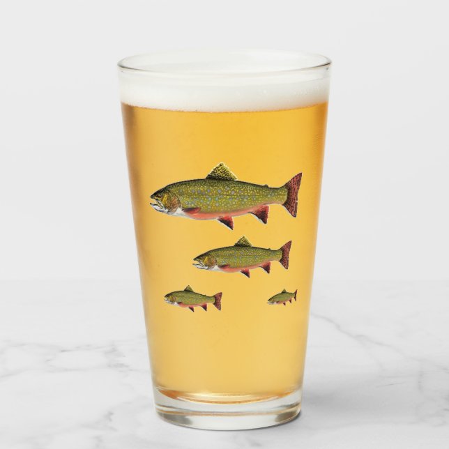 Famille de verre Brook Trout Pub (Devant (rempli))