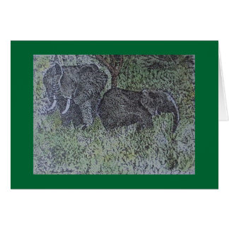 famille d'éléphant