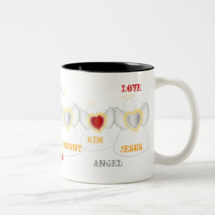 Famille des anges affectueux - tasse - Cus… -