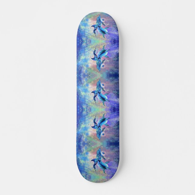 Famille Dolphins Couple Skateboard (Devant)