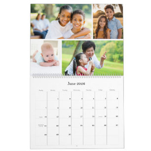 Famille et amis Blue Multi Photo Calendrier