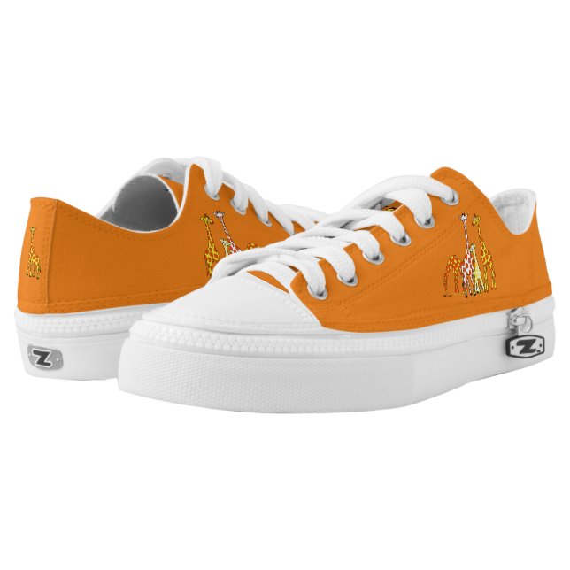 Famille Giraffe En Chaussures Lowtop orange et jau (Paire)