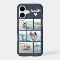 Famille Moderne 6 Photo Bleu Gris Navy