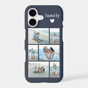 Famille Moderne 6 Photo Bleu Gris Navy