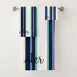 Famille Moderne Cursive Bleue Et Turquoise Personn