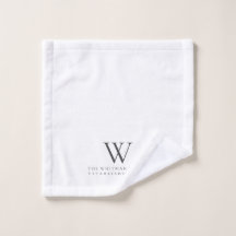 Famille Monogramme Moderne Charbon blanc