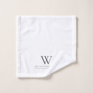 Famille Monogramme Moderne Charbon blanc