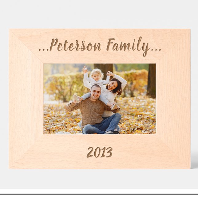 Famille Parents Cadre photo personnalisé en bois (Créateur téléchargé)