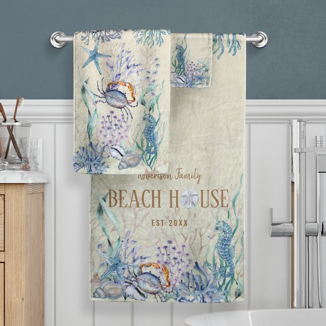 Famille personnalisée Beach House Sea Life (Créateur téléchargé)