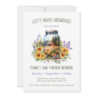 Famille Réunion Sunflowers Lavender Invitation