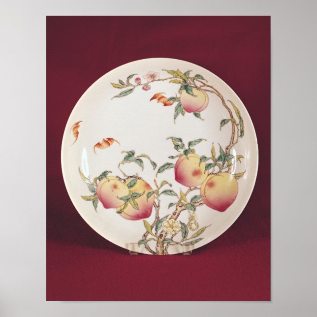 Famille rose plate decorated poster (Front)