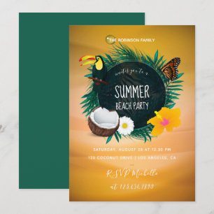 Famille Summer Holiday Beach invitation à la fête
