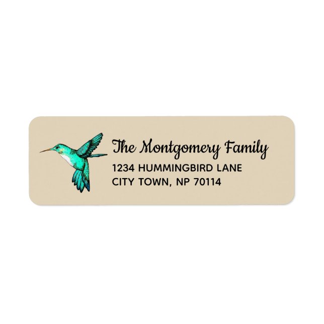 Famille Turquoise de colibris (Devant)