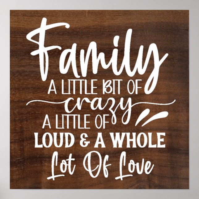 Famille Un Petit Peu Fou Poster (Devant)