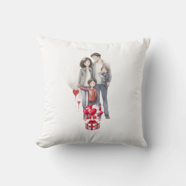 Familly  throw pillow (Front)