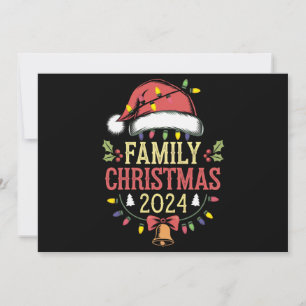Family 2024 Christmas Matching Outfits Team Santa  Holiday Card
