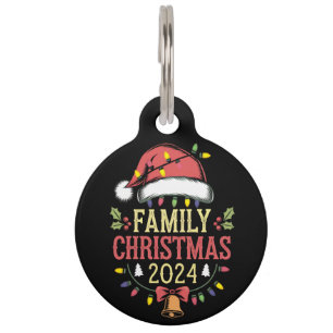 Family 2024 Christmas Matching Outfits Team Santa  Pet Tag