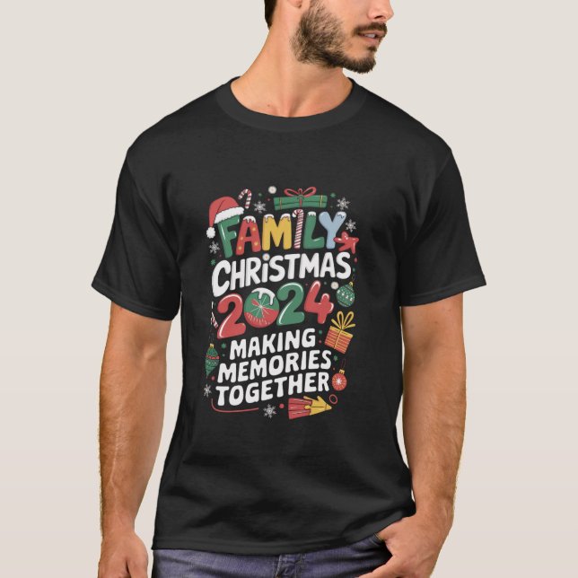 Family 2024 Christmas Matching Squad Pyjamas Santa T-Shirt (Front)