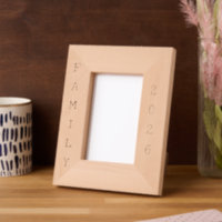 FAMILY 2026 Wood Engraved Photo Frame