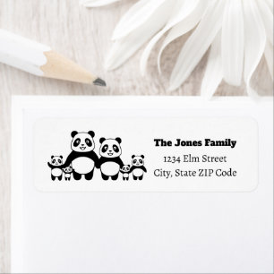 Family 2 Parents 4 Kids Return Address Labels