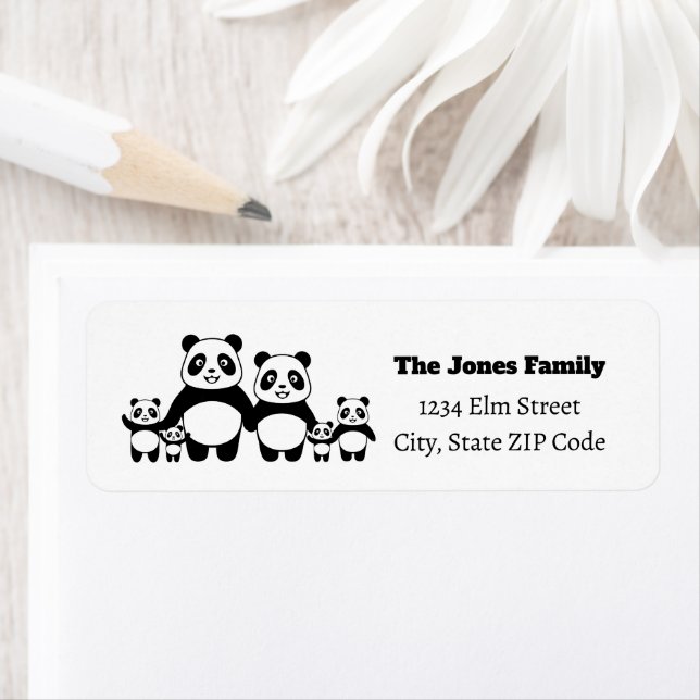 Family 2 Parents 4 Kids Return Address Labels (Insitu)