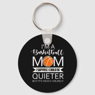 Family 365 I'm A Bysketbyll Mom Fun Sayings Bysket Keychain