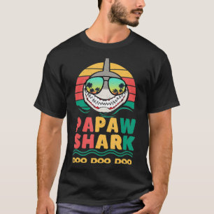 FAMILY 365 Papaw Shark Fathers Day Papa Dad Grandp T-Shirt