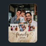 Family 4 Photo Collage  Magnet<br><div class="desc">Family 4 Photo Father's Day Gift Two Dads</div>