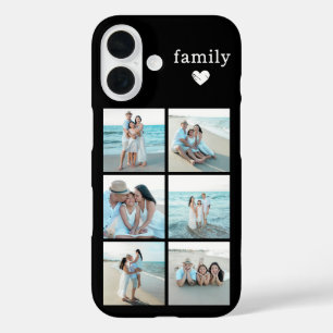 Family 6 Photo Black iPhone 16 Case
