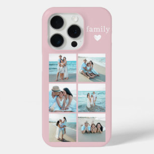 Family 6 Photo Blush Pink iPhone 15 Pro Case