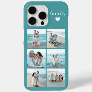 Family 6 Photo Teal Case-Mate iPhone Case