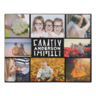 Family 8 Photo Collage Easy Template | Custom Name