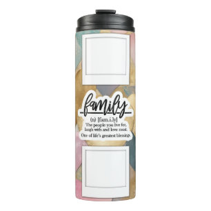 Family (add your own photos) thermal tumbler