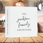 Family Adventures | Original Modern Minimalist Binder<br><div class="desc">Personalized for your wonderful and everyday family adventures,  this binder makes for the perfect gift or vacation accessory! The design features a handwritten scripyt typography is a modern minimalist style for any fun and stylish family! #family #adventures #custom #binder</div>