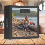 Family Adventures Vacation Memories Photo Album Binder<br><div class="desc">A minimalist elegant family album featuring a large photo on a charcoal grey background with modern typography. The perfect binder to collect memories of your vacations and family adventures!</div>