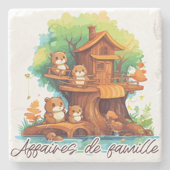 Family affairs stone coaster (Front)