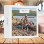 Family Album Vacation Photo Memories Simple Binder<br><div class="desc">A minimalist elegant family album featuring a large photo on a simple white background with modern typography. The perfect binder to collect memories of your vacations and family adventures!</div>