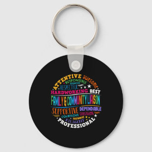 Family And Community Liaison Back To School Squad Keychain