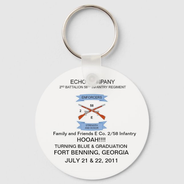 Family and Friends E Co. 2/58 Infantry Keychain (Front)